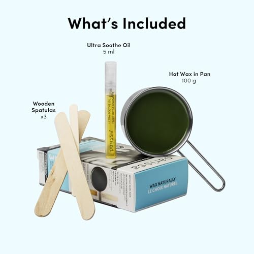 Parissa Natural Face & Lip Hard Wax Kit for Sensitive Skin - 3.5 oz