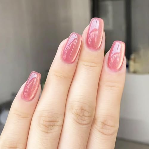 MMNHJHUT A23 Medium Square Press On Nails - 96 Pcs Gradient Glossy Acrylic