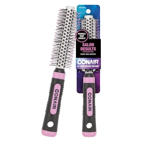Conair Metal Round Hairbrush for Blowouts - Pink/Black