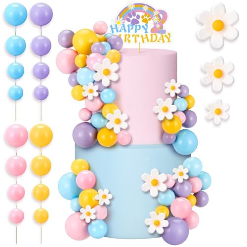 Dog-Themed 63 Pcs Cake Toppers for 2nd Birthday Celebration