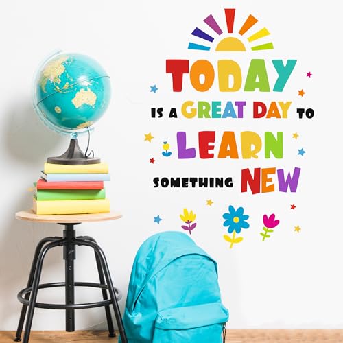 Inspirational Wall Decals for Kids - Today is a Great Day to Learn