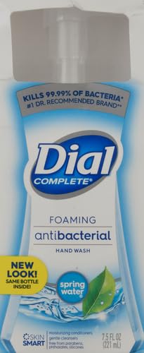 Dial Antibacterial Foaming Hand Wash - Spring Water, 7.5 fl oz (Pack of 2)