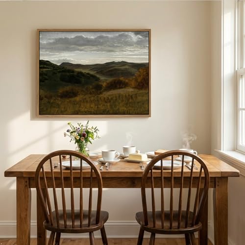 Framed Vintage Landscape Wall Art - 16x12 Inch Rustic Print