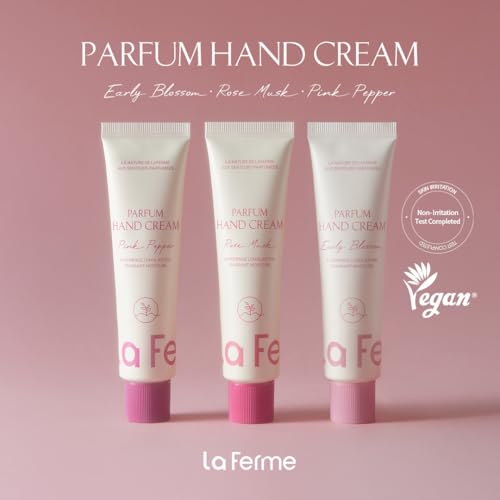 laferme Perfumed Hand Cream - Pink Pepper Vegan Hydrating Lotion 2.02 oz