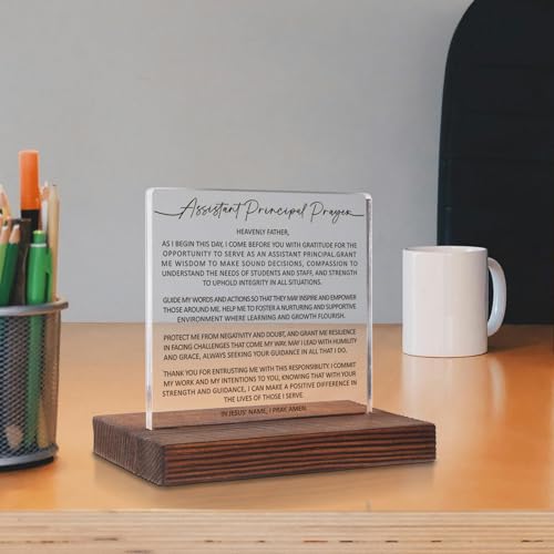 Christian Desk Plaque Gift for Assistant Principal | Positive Energy Decor