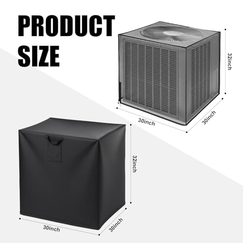 All-Season Air Conditioner Covers - 2-Pack Waterproof & Mesh