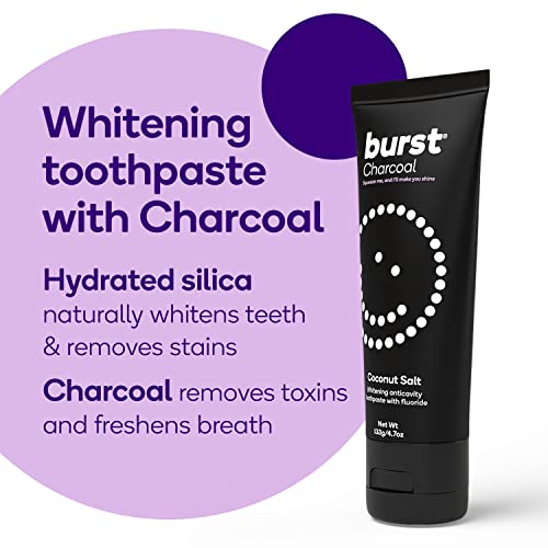 BURST Charcoal Whitening Toothpaste for Sensitive Teeth - 4.7oz