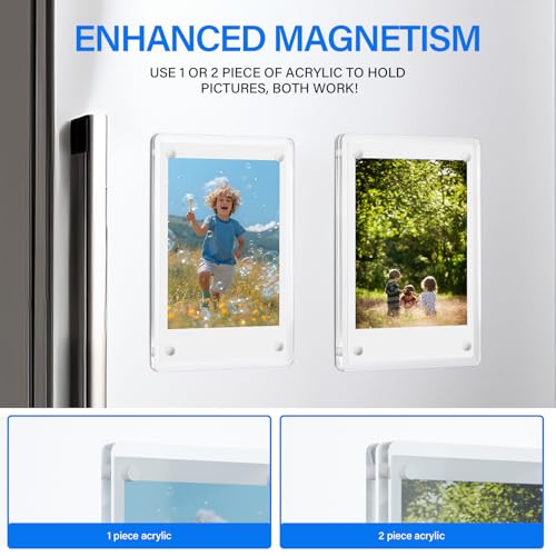 10 Pack Magnetic Acrylic Picture Frames for Instax Mini Photos
