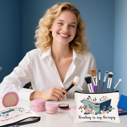 Bayelove Green Book Lover Makeup Bag Set for Women - 8 Pcs Bookish Gifts