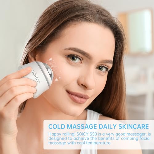 OPENDGO Ice Roller S50-Steel Ball Model for Face & Eyes – 360° Stainless Massage Roller
