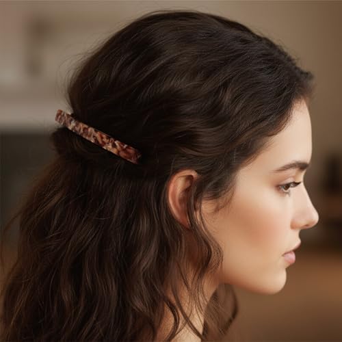 HYFEEL 4-Inch Large French Hair Barrettes for Thick Hair - 3 Pack