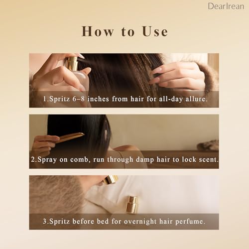 Dear Irean Floral Hair Perfume Mist - Alcohol-Free, Long-Lasting Fragrance