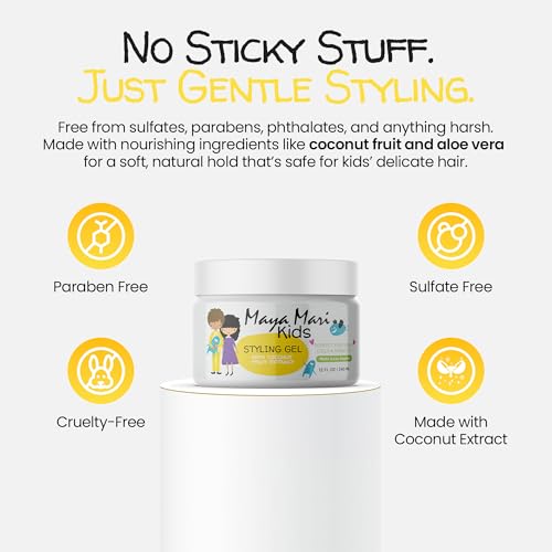MAYA MARI Kids Hair Styling Gel - Flexible Hold, Coconut Lime, 12 oz