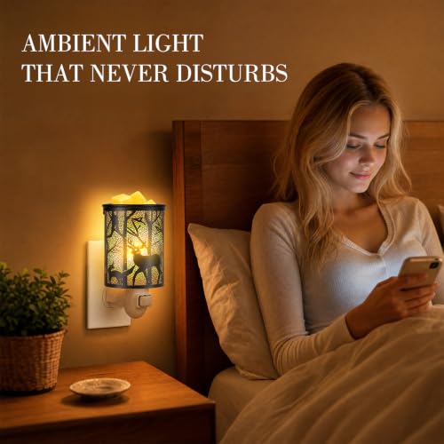 EQUSUPRO Metal Wax Warmer with Night Light - Deer Design
