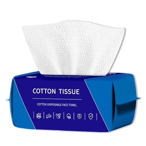 Ultra Thick Disposable Face Towels | 100 Count Lint-Free & Biodegradable