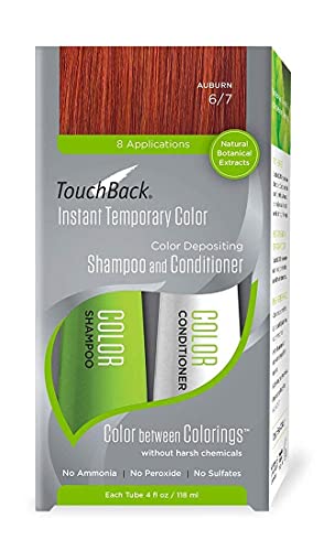 TouchBack Auburn Color Shampoo and Conditioner Set - Temporary Hair Color