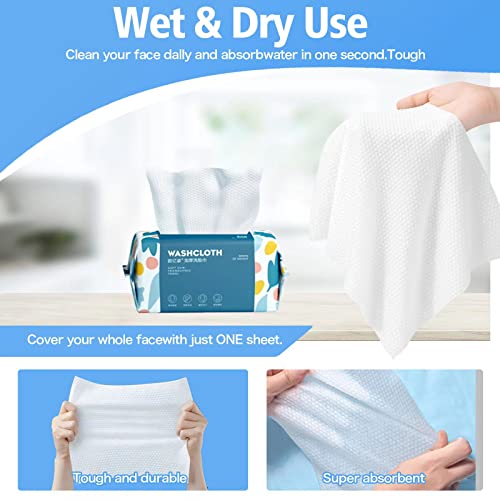 BanYakong 100 Count Disposable Face Towel Pack of 1 – Thick, Ultra Soft Cotton Tissue Wipes