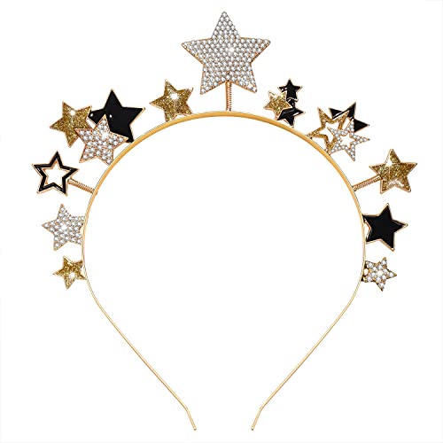 New Year Eve Glitter Star Headband B for Women & Girls - Holiday Party Hair Accessory