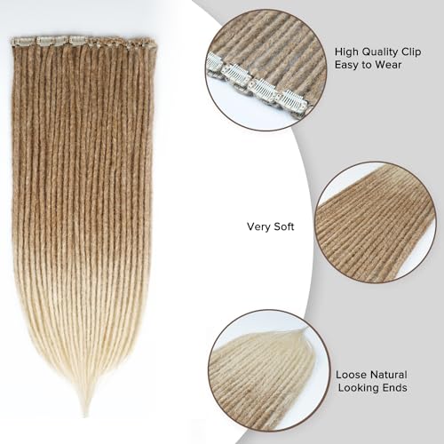 Kyriena 24-Inch Synthetic Clip-In Dreadlock Extensions - 4 Piece Set