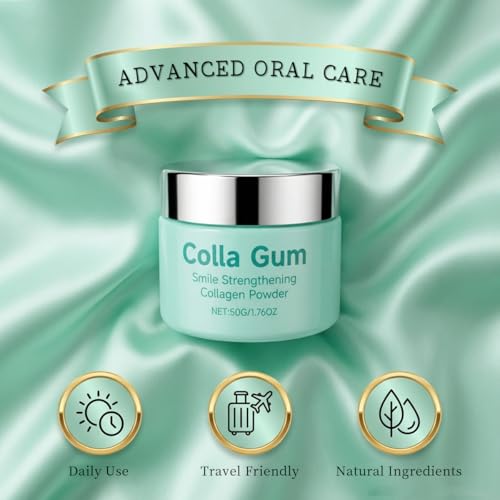 Tebazoew Collagen Gum Tooth Powder with Nano-Hydroxyapatite, 50g