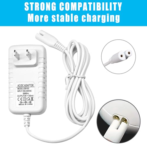 Pinkind Water Flosser Power Adapter Replacement 3V 100mA 5Ft Cord for Waterpik WP360 WP462