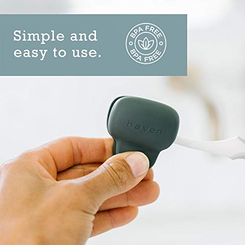 Haven 4-Pack Toothbrush Covers for Travel & Home - Fits Electric & Manual Brushes - White, Coral, Teal, Gray