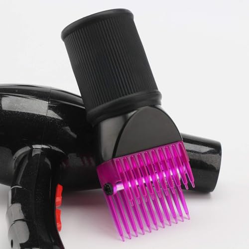 Segbeauty Purple Blow Dryer Comb Attachment for 1.57-1.97 inch Nozzles, Professional Hair Styling Tool