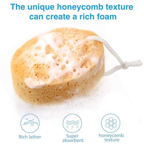 Boao 6-Pack Exfoliating Foam Body Sponges for Soft Skin