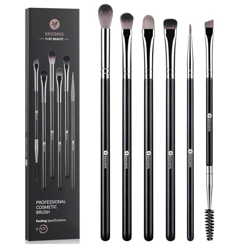 KINGMAS 6-Piece Eye Makeup Brush Set - Vegan & Cruelty-Free