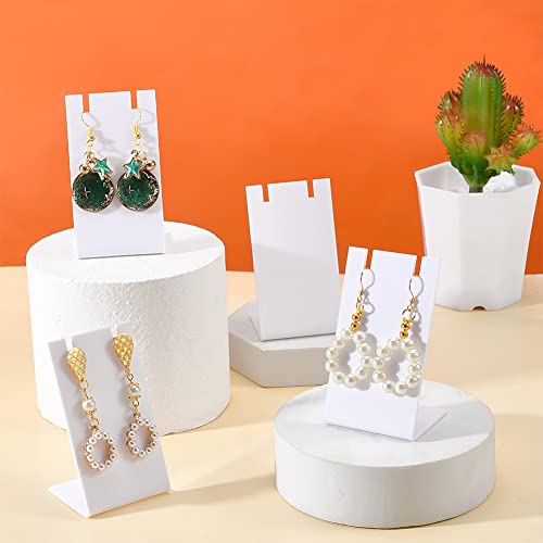 Acrylic Earring Stand Holder - 10pcs L-Shape Jewelry Display for Earrings & Necklaces