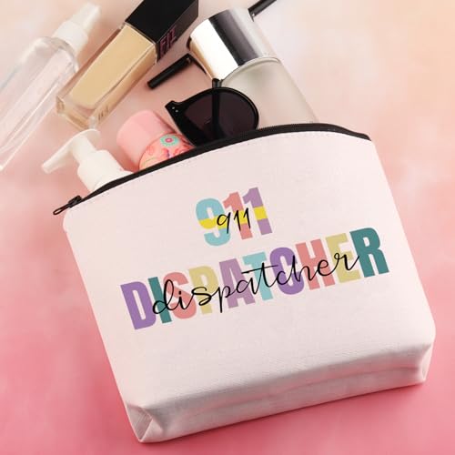 911 Dispatcher Makeup Bag - Waterproof Canvas Travel Cosmetic Pouch