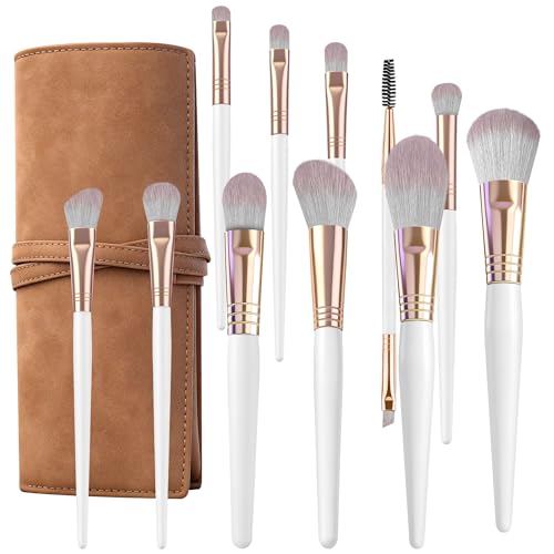 15-Piece Professional Makeup Brush Set with Travel Bag