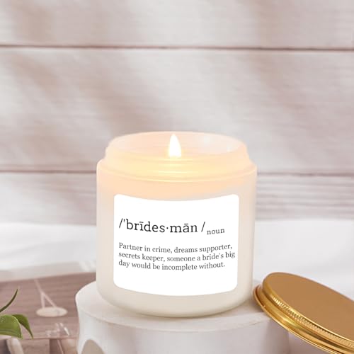 Lavender Soy Wax Candle - Bridesman Proposal Gift, 4oz