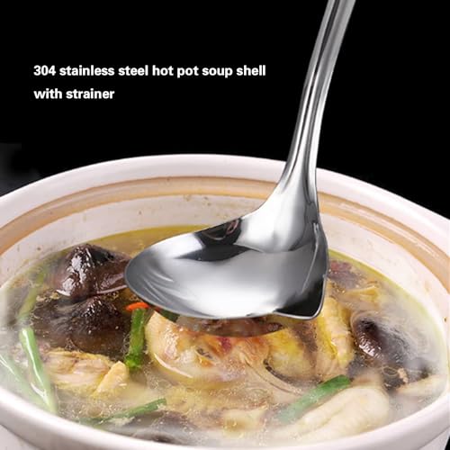 OYWOBET 11.8-Inch Stainless Steel Soup Ladle with Pour Spout