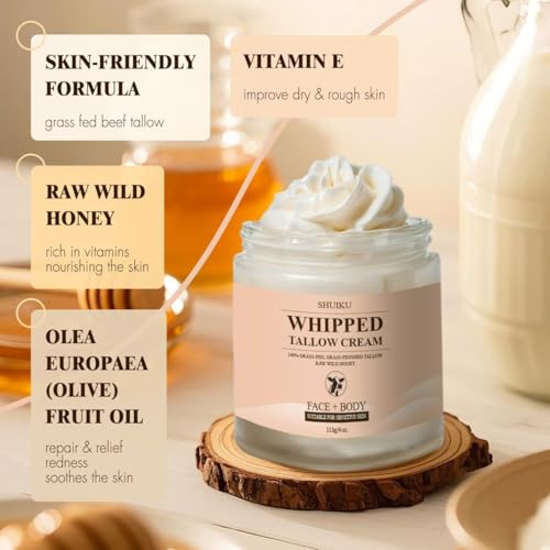 Beef Tallow Honey Balm – All-Natural Moisturizer for Face & Body