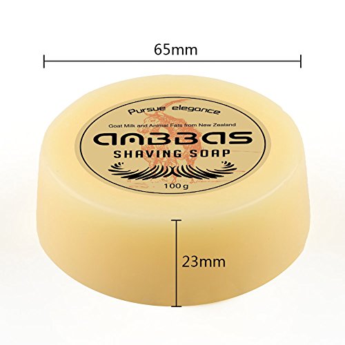 Anbbas Goat Milk Shaving Soap for Men - Traditional Wet Shave, 3.5oz (2 Pack)