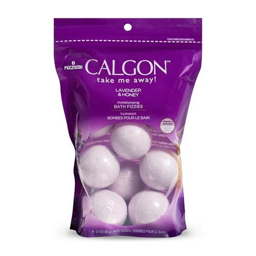 Calgon Lavender & Honey Bath Fizzies - 8 Piece Set for Relaxation