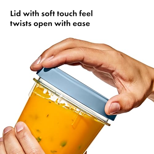 OXO Good Grips Twist & Stack Containers 5 oz, 3-Pack - Leakproof & Stain-Resistant