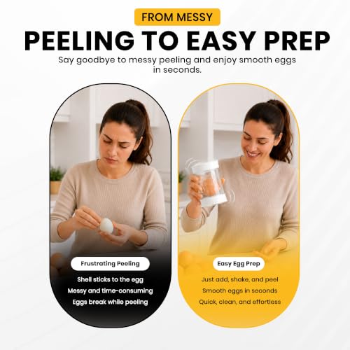 Manual Egg Peeler - Quick Shake Egg Shell Remover for Kitchen