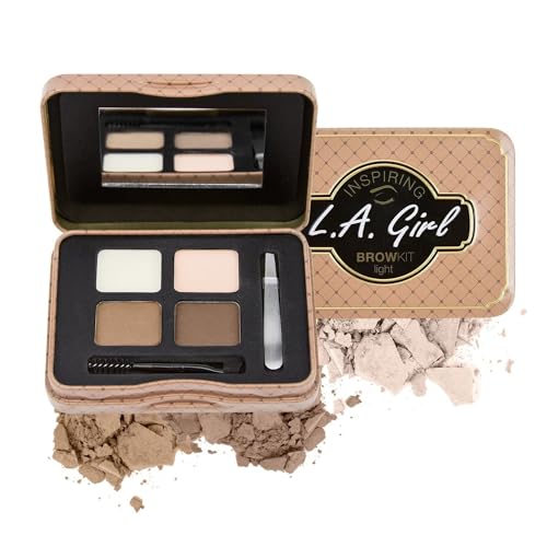 L.A. Girl Brow Kit Inspiring Light & Bright with Highlighter, Wax & Tools