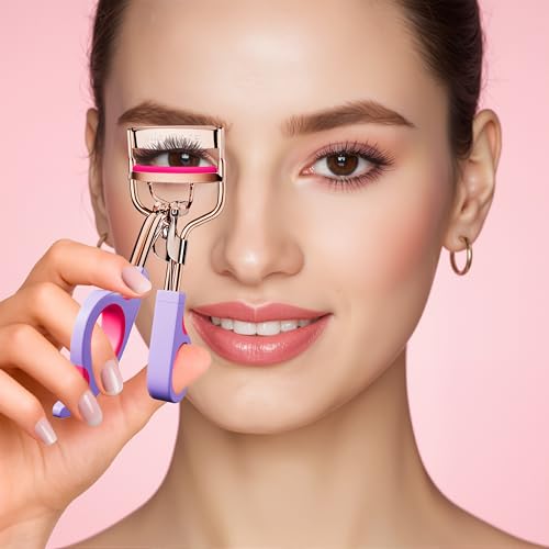 Ergonomic Eyelash Curler with 6 Replacement Pads for Long-Lasting Curl
