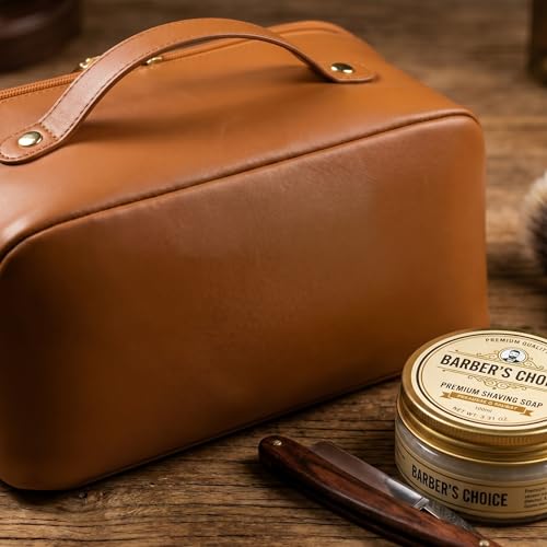 Mrsdry Brown Travel Makeup Bag - Large Waterproof Cosmetic Organizer