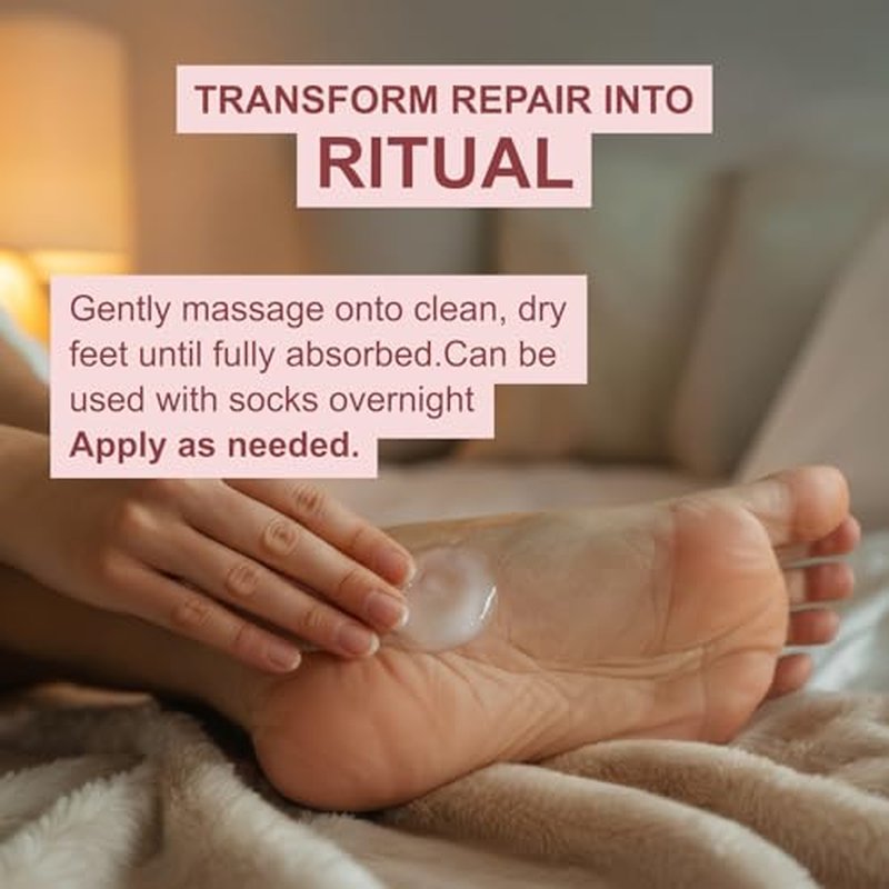Kerasal Nighttime Intensive Foot Repair, Skin Healing Ointment for Cracked Heels and Dry Feet, 1 oz (Packaging May Vary)