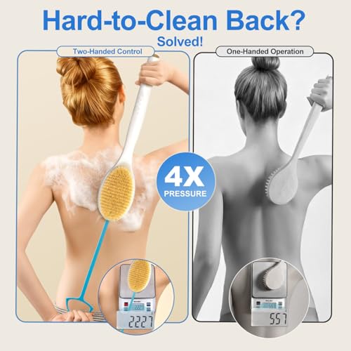 Extendable Back Scrubber - 17.5" to 31.9" Dual-Sided Brush