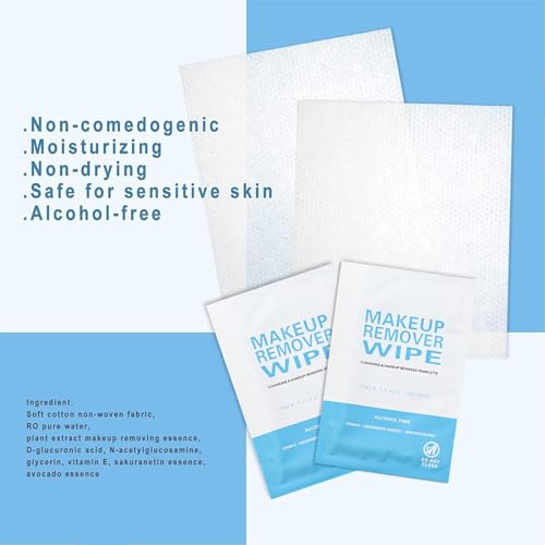 50 Pack Gisdo Individually Wrapped Makeup Remover Wipes Bulk