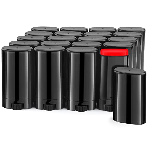 15g Plastic Oval Lip Balm Tubes - 20 Pack Cosmetic Containers