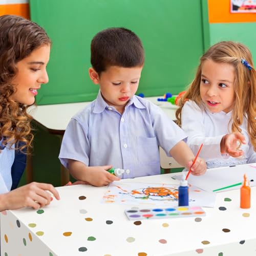 3 Pcs Disposable Boho Polka Dot Plastic Tablecloths for Parties