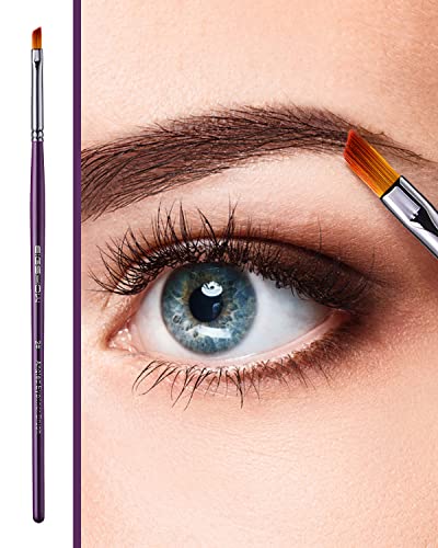 EIGSHOW Purple Eyeliner Brush Set - Fine Precision Eye & Brow Makeup Tools