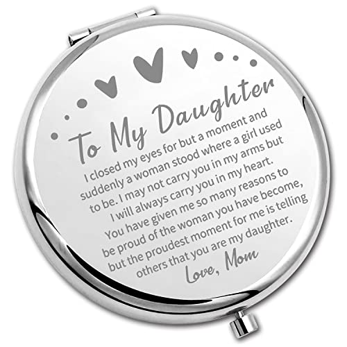 Daughter Compact Mirror with Inspirational Quote - PLITI Closed MM