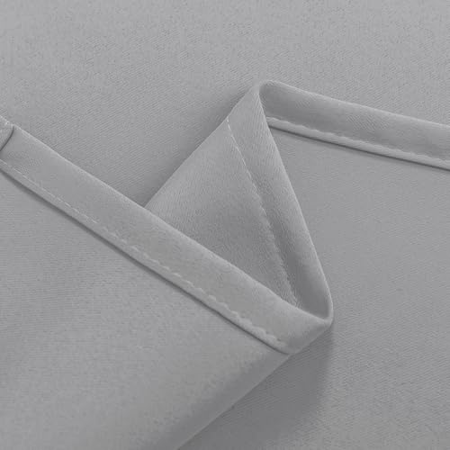 Thermal Insulated Blackout Curtains Set of 2 - Silver Grey, 52x45"
